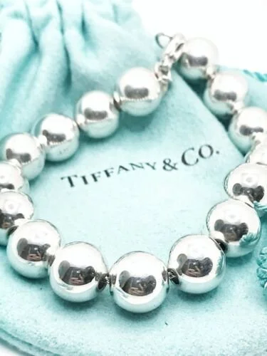 Tiffany Co. Sterling Silver Hardwear Beaded Bracelet Size 8.5 DeWitt s Diamond Gold Exchange